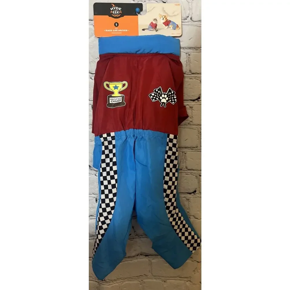 Target Racecar Driver Dog Halloween Costume Jumpsuit Outfit Size Small NWT